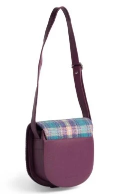 Harris Tweed Crossbody Bag -Best Fashion Shoes Shop CT05056GREENPURPLEPLAID 1