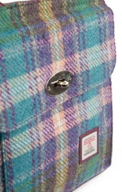 Harris Tweed Satchel Bag -Best Fashion Shoes Shop CT05057GREENPURPLEPLAID 2