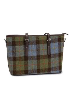 Harris Tweed Spey Tote Bag -Best Fashion Shoes Shop CT15029BLUECHECK 1
