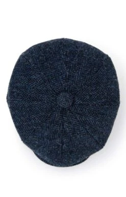Harris Tweed Shelby Cap -Best Fashion Shoes Shop CT15068HARRISNAVYHB 1