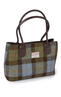 Cassley Classic Harris Tweed Handbag -Best Fashion Shoes Shop GT00800BLUECHECK 1
