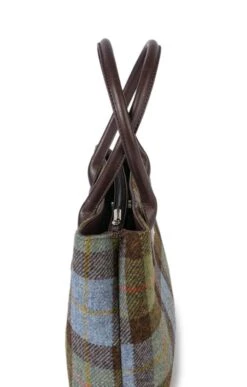Cassley Classic Harris Tweed Handbag -Best Fashion Shoes Shop GT00800BLUECHECK 3