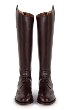 Ladies Lace Front Brogue Boot -Best Fashion Shoes Shop TA00326DKBROWN 5