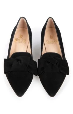 Suede Bow Slipper -Best Fashion Shoes Shop TA00337BLACK 4