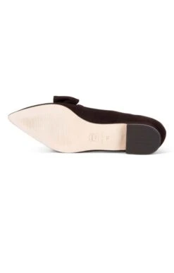 Suede Bow Slipper -Best Fashion Shoes Shop TA00337DKBROWN 3