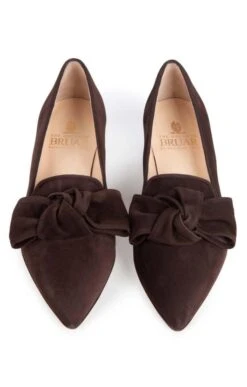 Suede Bow Slipper -Best Fashion Shoes Shop TA00337DKBROWN 4