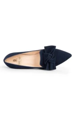 Suede Bow Slipper -Best Fashion Shoes Shop TA00337NAVY 2 1