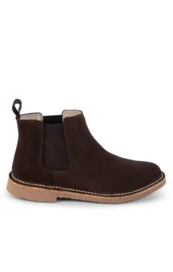 Ladies Suede Chelsea Boot -Best Fashion Shoes Shop TA00389BROWN 1