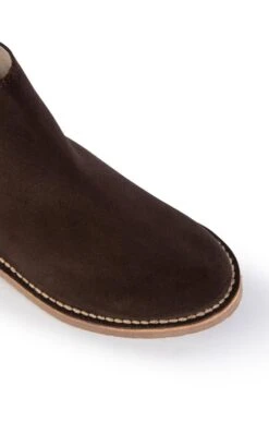 Ladies Suede Chelsea Boot -Best Fashion Shoes Shop TA00389BROWN 3