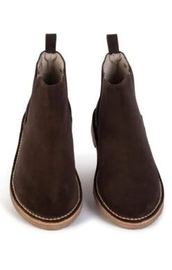 Ladies Suede Chelsea Boot -Best Fashion Shoes Shop TA00389BROWN 4