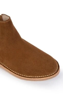 Ladies Suede Chelsea Boot -Best Fashion Shoes Shop TA00389CAMEL 1