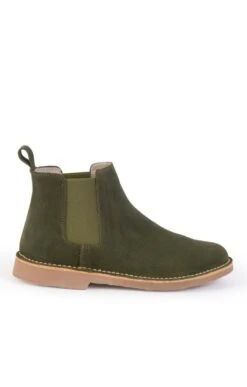 Ladies Suede Chelsea Boot -Best Fashion Shoes Shop TA00389KHAKI 2