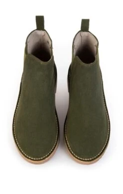 Ladies Suede Chelsea Boot -Best Fashion Shoes Shop TA00389KHAKI 4