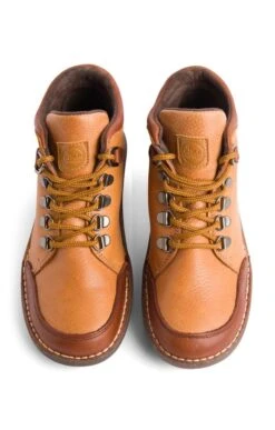 Ladies Two Tone Leather Boot -Best Fashion Shoes Shop TA00390HONEYDKBROWN 4