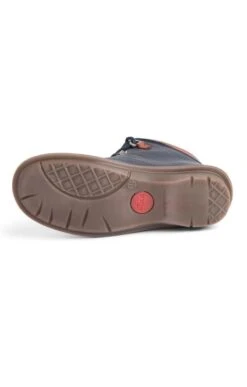 Ladies Two Tone Leather Boot -Best Fashion Shoes Shop TA00390NAVYDKBROWN 3