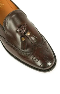 Brogue Tassel Loafer -Best Fashion Shoes Shop TA00406DARKBROWN 3