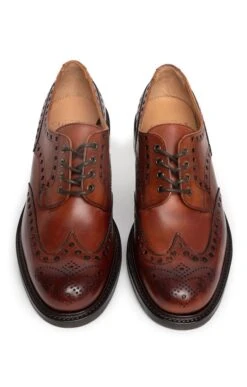 Men’s Calf Leather Brogue Shoe -Best Fashion Shoes Shop TA00510BROWN 1