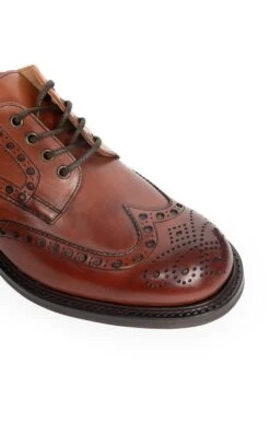 Men’s Calf Leather Brogue Shoe -Best Fashion Shoes Shop TA00510BROWN 2