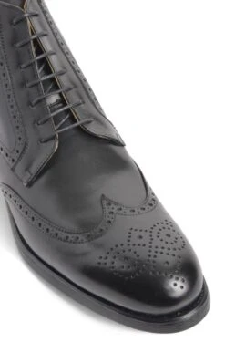 Men's Brogue Ankle Boots -Best Fashion Shoes Shop TA00661BLACKLTHR 2