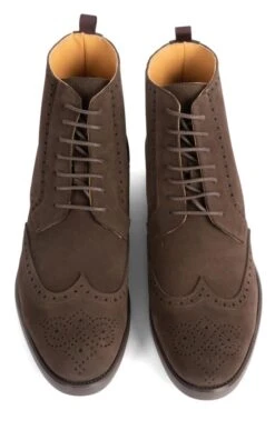 Men's Brogue Ankle Boots -Best Fashion Shoes Shop TA00661DKBROWNSUEDE 4