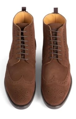 Men's Brogue Ankle Boots -Best Fashion Shoes Shop TA00661MIDBROWNSUEDE 4
