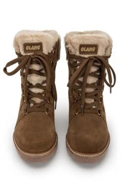 Ladies Sheepskin Waterproof Boot -Best Fashion Shoes Shop TA04203TAN 4