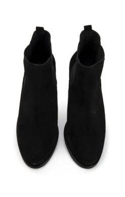 Ladies Suede Ankle Boot -Best Fashion Shoes Shop TA04207BLACK 4