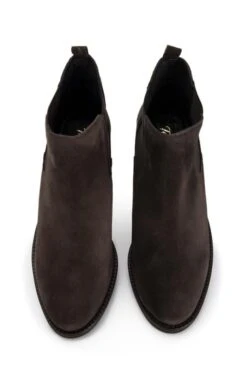 Ladies Suede Ankle Boot -Best Fashion Shoes Shop TA04207DKBROWN 4