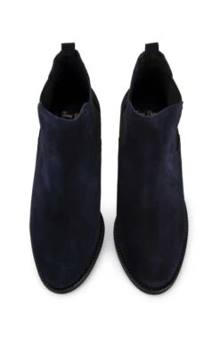 Ladies Suede Ankle Boot -Best Fashion Shoes Shop TA04207NAVY 4