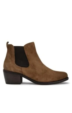 Ladies Suede Ankle Boot -Best Fashion Shoes Shop TA04207TAN 1