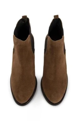 Ladies Suede Ankle Boot -Best Fashion Shoes Shop TA04207TAN 4