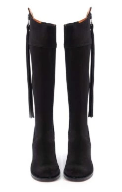 Ladies Suede Riding Boot -Best Fashion Shoes Shop TA04217BLACK 5