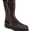 Ladies Mid Riding Boot -Best Fashion Shoes Shop TA04219DKBROWN