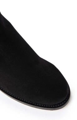 Ladies Extra Fit Suede Riding Boot -Best Fashion Shoes Shop TA04227BLACK 2 1