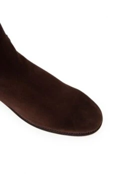 Ladies Extra Fit Suede Riding Boot -Best Fashion Shoes Shop TA04227DKBROWN 2 1