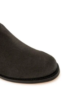 Ladies Extra Fit Suede Riding Boot -Best Fashion Shoes Shop TA04227GREY 2