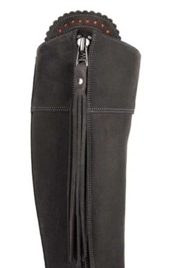 Ladies Extra Fit Suede Riding Boot -Best Fashion Shoes Shop TA04227GREY 3