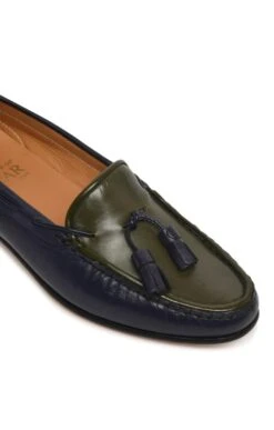 Contrast Tassel Moccasin -Best Fashion Shoes Shop TA05001NAVYFOREST 2