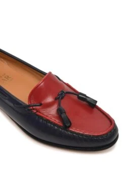 Contrast Tassel Moccasin -Best Fashion Shoes Shop TA05001NAVYRED 2