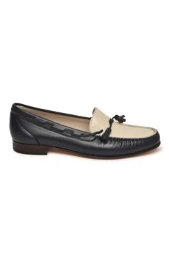 Contrast Tassel Moccasin -Best Fashion Shoes Shop TA05001NAVYWHITE 1