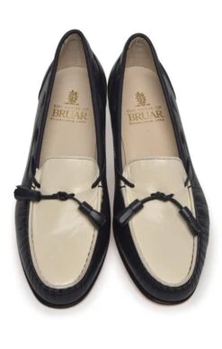 Contrast Tassel Moccasin -Best Fashion Shoes Shop TA05001NAVYWHITE 4