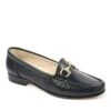 Soft Leather Snaffle Moccasin -Best Fashion Shoes Shop TA05006NAVY