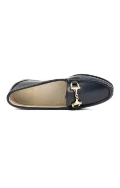 Soft Leather Snaffle Moccasin -Best Fashion Shoes Shop TA05006NAVY 1