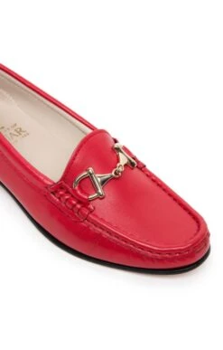 Soft Leather Snaffle Moccasin -Best Fashion Shoes Shop TA05006RED 2