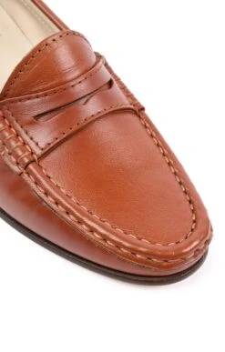 Soft Leather Penny Moccasin -Best Fashion Shoes Shop TA05009MIDBROWN 2