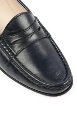 Soft Leather Penny Moccasin -Best Fashion Shoes Shop TA05009NAVY 2