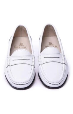 Soft Leather Penny Moccasin -Best Fashion Shoes Shop TA05009OFFWHITE 3