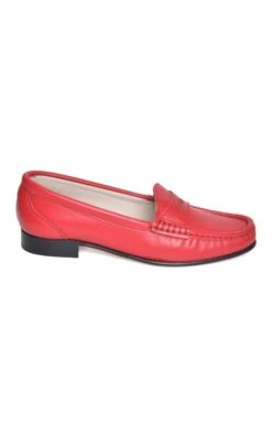 Soft Leather Penny Moccasin -Best Fashion Shoes Shop TA05009RED 1
