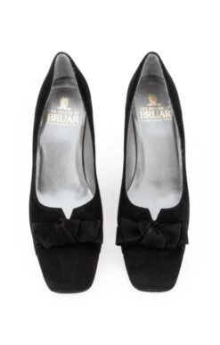 Mid Heel Suede Bow Shoe -Best Fashion Shoes Shop TA05012BLACK 4