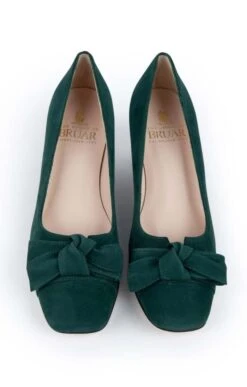 Mid Heel Suede Bow Shoe -Best Fashion Shoes Shop TA05012BOTTLE 4
